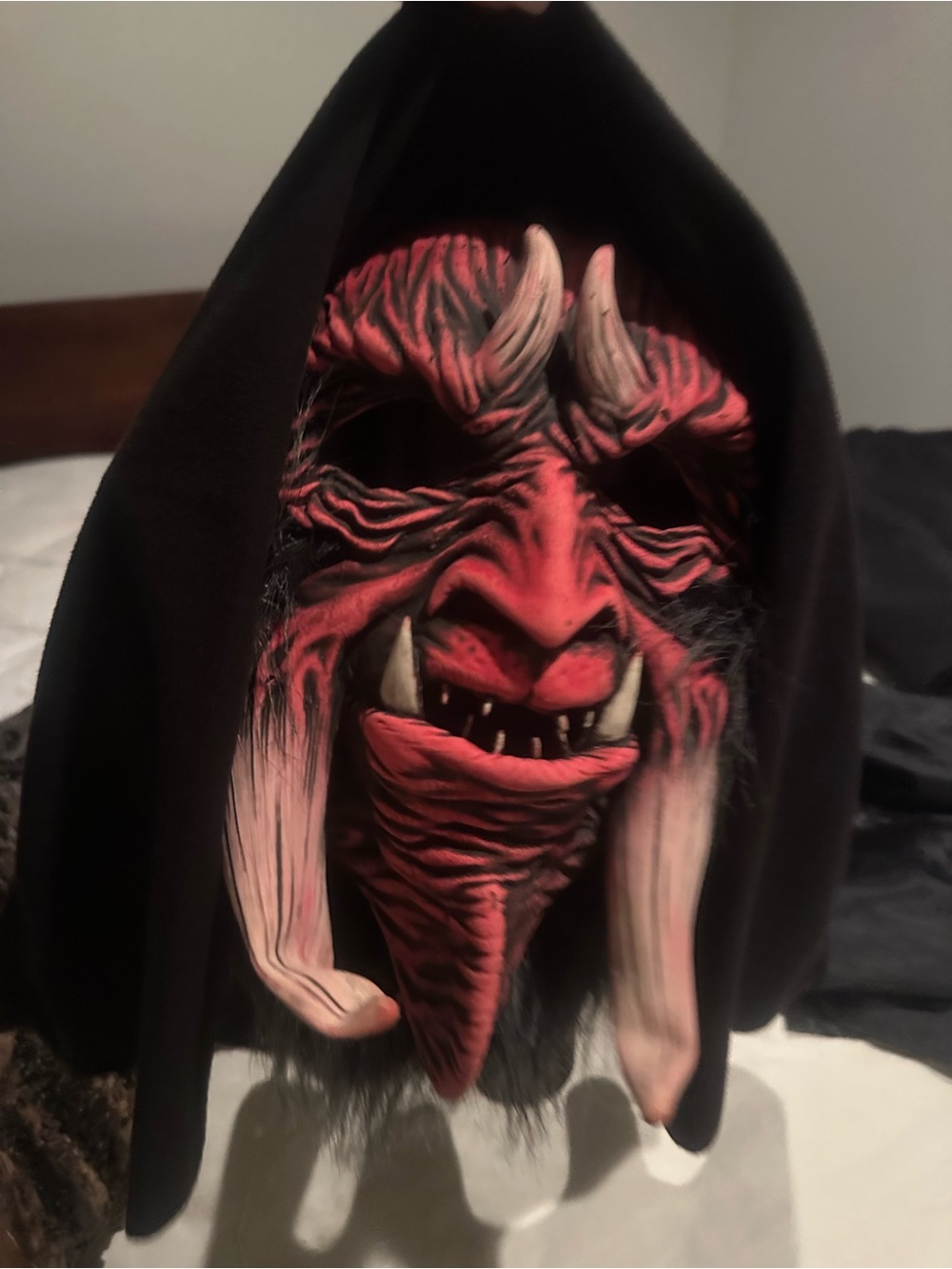 Red Demon Wall Mask - Decorative Home Art